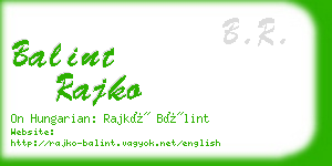 balint rajko business card